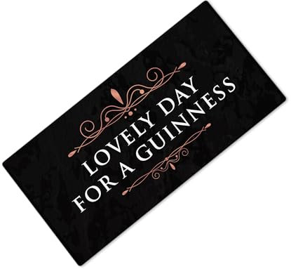 Tapis de bar imprimé Lovely Day For A Guinnes - Idéal pour pub, café, maison, occasion 8