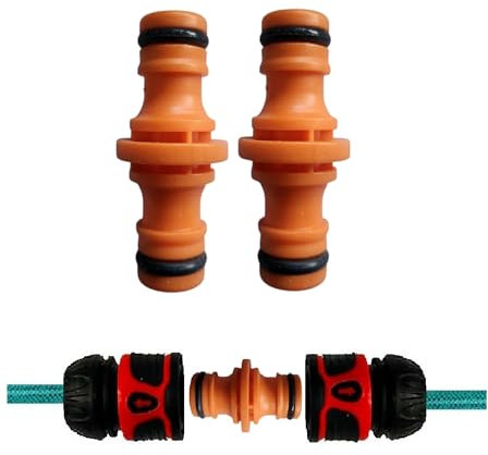 Garden Hose Connector, Double Male Hose End Extender, 2-Pack