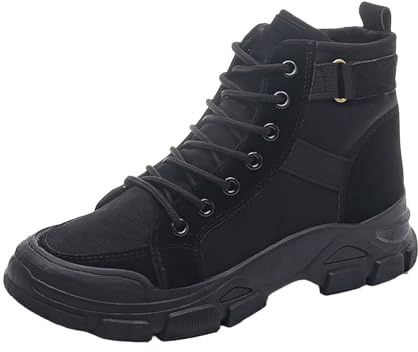 Stivaletti da Donna High Top in Tela, Stivaletti alti, Stivaletti di sicurezza antiscivolo, Stivaletti da trekking, Stivaletti alti da allacciare, Stivaletti per il tempo libero all'aperto, Suola