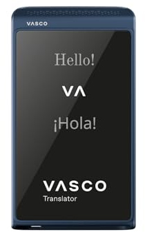 Vasco Translator Q1 | AI Voice Cloning Language Translator Device | 113 Languages | Free Lifetime Internet in Nearly 200 Countries | Slate Blue