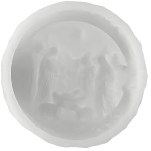 Dtaigou Stampo Presepe - Stampo Cioccolato Natività di Gesù | 3D Rotondo Natale Semplice Distacco,Per Resina Cottura Gesso Pasta di Zuccero Candela Cioccolato Progetti Artistici