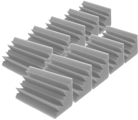 PAMINGONO Paneles Acústicos de Pared de Poliuretano, 10 Unidades, Esponja Insonorizante Removible para Reducir Ruido en Oficinas y Teatros