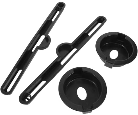 Toyvian Accesorios de Escritorio Plegables para Cama 2 Juegos Portavasos de Plástico Negro Doble Oreja y Ranuras para Tarjetas Soporte Estable para Mesa Portátil y Camping Suministros