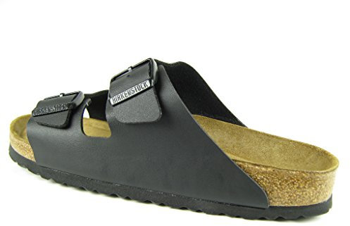 Birkenstock Classic Arizona Birko-Flor Softfootbed, Unisex-Erwachsene Pantoletten, Schwarz (Schwarz), 41 EU
