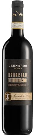 Leonardo da Vinci Brunello di Montalcino DOCG 2020, Vino Rosso dal Gusto Ricco e Persistente, Note fruttate e speziate, 14% Vol., Bottiglia da 750 ml