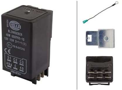 HELLA 4DN 008 768-151 Blinkgeber - 12V - 6-polig - elektronisch | 4DN 008 768-151, Blinkgeber