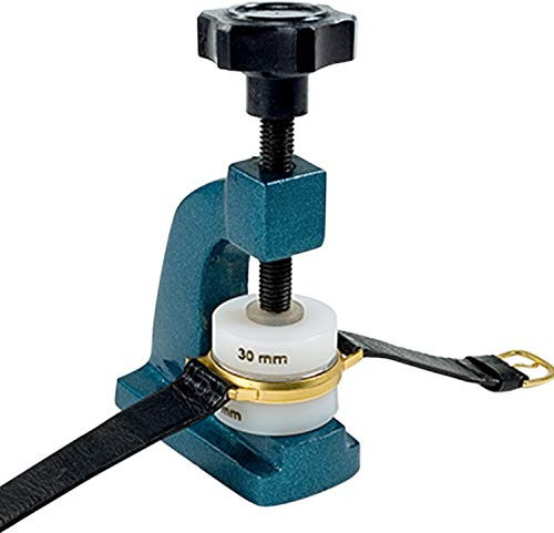 SELVA Pressstock Uhrmacher Werkzeug – Uhrglas einsetzen, Gehäuseboden schließen – 12 Druckstücke Ø 14–37 mm – Presswerkzeug für Uhrglas Presse und Reparatur – Uhrmacherbedarf