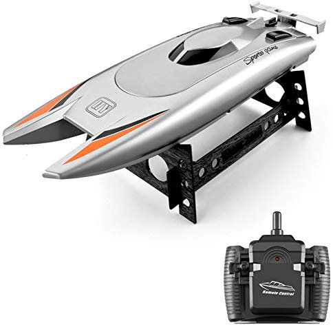 RC Boote für Kinder Erwachsene 25 km / h Hochgeschwindigkeits-Rennboot 2-Kanal-Fernbedienungsboote für Pools Rennboot