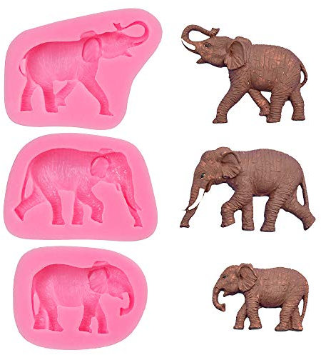 Nifocc - Molde de silicona para decoración de tartas (3 unidades)