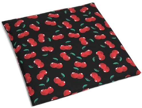 Coussin thermique aux graines d´épeautre biologique 19x19cm cherry black - Petit coussin aux graines utilisable chaud ou froid