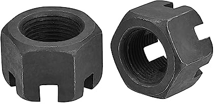 sourcing map 5 Stück Sechskant-Schlitzmutter Ersatz aus Kohlenstoffstahl Zubehör M20 x 1,5 mm Sechskantmuttern