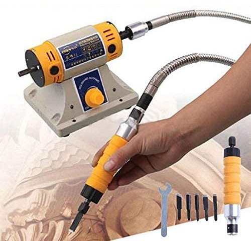 YHUEGH Scalpello Elettrico Scalpello per Legno Scalpello per Legno Elettrico Scalpello per la Lavorazione del Legno Strumento per Intaglio 550W 220V (Host + Scalpello + Albero)
