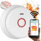 NAHOUSE Détecteur de Fumée Connecté WiFi NF Alarme Incendie Maison Smart Capteur Feu Bouton Test Autocollant Aimant Piles Fournies Norme EN14604