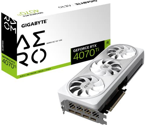 GIGABYTE GeForce RTX 4070 Ti AERO OC 12GB Targeta gráfica - 12GB DDRX6 21Gbps 192bit, PCI-E 4.0, Core 2640Mhz, DisplayPort 1.4, HDMI 2.1a, NVIDIA DLSS 3, GV-N407TAERO OCV2-12GD