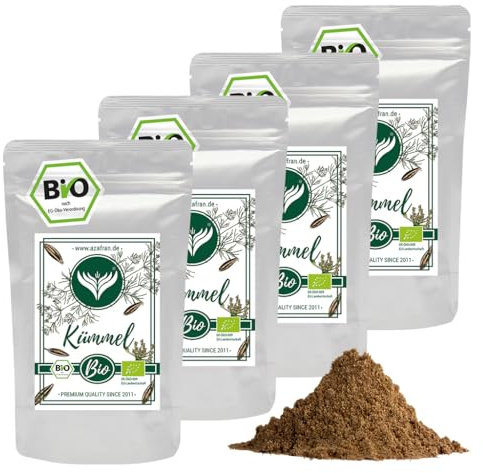 Azafran BIO Kümmelsamen gemahlen, Kümmel Pulver als Gewürz 1kg