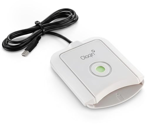 Lecteur de Carte Vitale Monofente Fixe - LITEO - Olaqin - Plug and Play - Ne nécessite Pas d'installation de Logiciel - Câble USB A