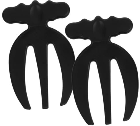 Cabilock Salad Claws and Mixing Fork Set 2pcs Black Salad Hands Small Reusable Stirring and Serving Forks for Kitchen and
