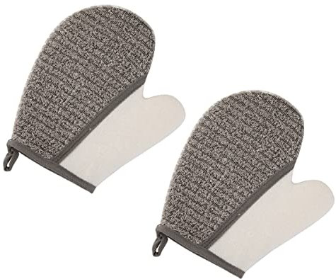 minkissy 2stücke Peeling-handschuhe Aus Hautfreundlichem Strapazierfähigem Material Zum Effektiven Hautpeeling Und Massage Fördert Durchblutung Für Dusche Und Bad Geeignet Leicht Und