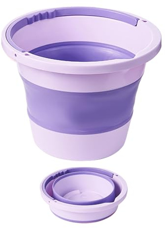 Seau Pliable 6L | Bassine Pliable | Sceau Retractable | Seau de Nettoyage Ménager | Petite Bucket pour Le Nettoyage Maison, Voiture & Camping | Design Compact et Peu Encombrant