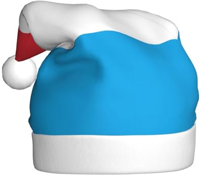 Plüsch-Weihnachtsmütze für Erwachsene, Motiv: YYHWHJDE Luxemburg-Flagge, Druck mit weicher Haptik für Weihnachtsfeiern