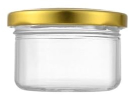 Polyvalent Bocaux à beurre, bocaux en verre for la cuisine, pots de confiture et miel Pratique(Yellow)