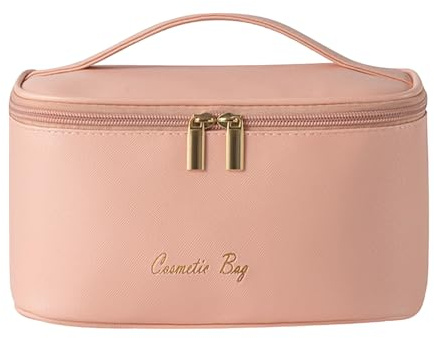 Borsa per il trucco da viaggio – doppia chiusura lampo da viaggio in PU impermeabile | per la conservazione di articoli da toeletta e cosmetici di grande capacità, portatile, multifunzionale, s