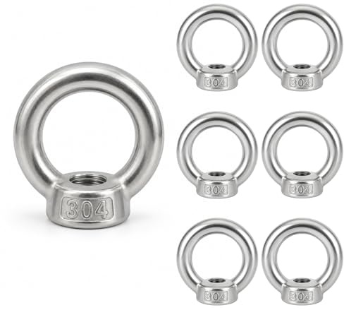 Forbabe Tuerca anular de acero inoxidable 304 (M10-6 piezas)