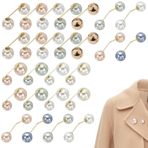 26 broches para dama con perlas artificiales, estilo vintage, broches de doble perla, clips elegantes para ropa, accesorios sofisticados y duraderos