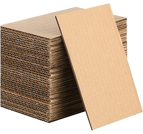50-pack bruna korrugerade kartonglakan platta kartonginsatser platta kartonglådor avskiljare för konstprojekt gör-det-själv hantverksmaterial (10 x 15 cm)