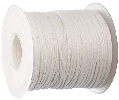 woyufen Fabrication Bougies - Rouleau mèche Fil Bougie 200 Pieds | Bobine mèche Bougie tissée pour la Fabrication Bougies, sans onglets mèche Bougie en étal