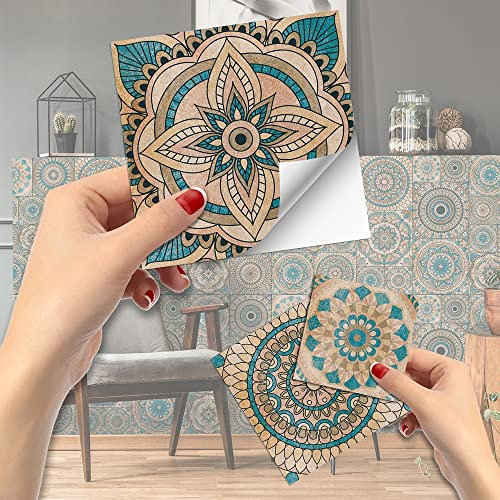 VIRANDA 28 Stück DIY Fliesenaufkleber Küchenrückwand selbstklebend Spritzschutz Klebefliesen für Küche Badezimme Klebefolie Dekofolie 10x10cm,15x15cm,20x20cm,3 Größen