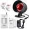 Alarmanlage Haus Set mit 115 dB Sirene, Bewegungssensor, Türfenstersensor und Fernbedienung Mehr DIY, 9V Fensteralarm Sirene für Lager, Geschäfte, Haus