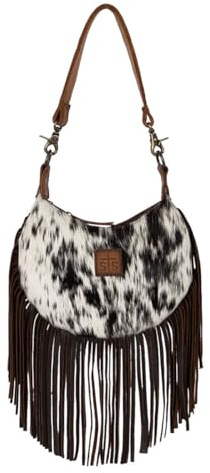 STS Cowhide Nellie Fringe Bag, Color: Tornado/Cowhide (STS-30603)