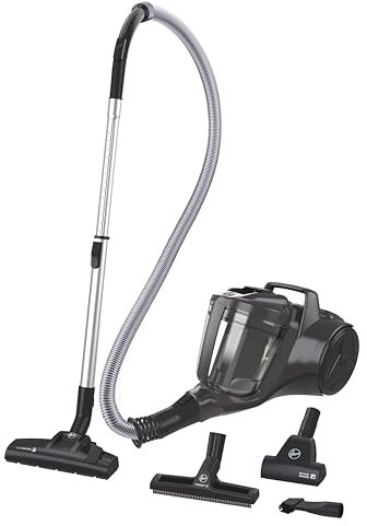 Hoover HP1 Pet Cyclonique HP1120PET, Aspirateur sans Sac, Ultra Puissant, Format Compact et Léger, Brosses Tous Sols,Spéciale Parquet & Animaux, Accessoire 2en1,Filtre EPA Lavable, 2L, Vidage Facile