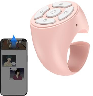 Télécommande sans fil pour tourne-page, télécommande à dents bleues, déclencheur à distance, bouton selfie, tourne-page, déclencheur de page, télécommande pour téléphones et tablettes, 3 x 2 x 3 cm