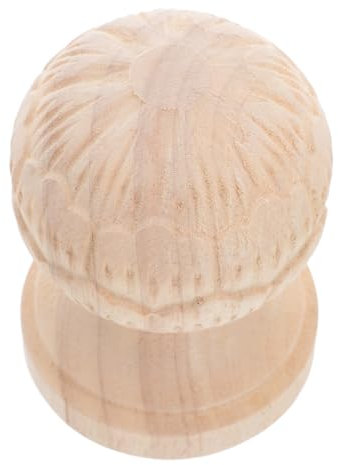PRETYZOOM Remates De Madera Para Postes De Escalera Piña Sin Tratar Decoración Vintage Para Hogar y Reformas Interiores Estilo Europeo Ambiente Clásico Artístico