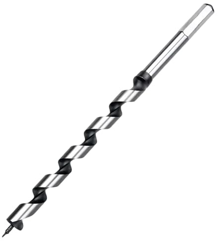 8mm x 230mm Hex Shank Wood Auger Drill Bit, Long Wood Drill Bits for Soft/Hard Woods, Plastic, Drywall, DIY Home Repair & Woodworking Drilling Tool, Cuts Shallow and Deep Holes