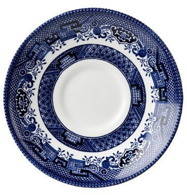 Blue Willow Tea Cup Saucer
