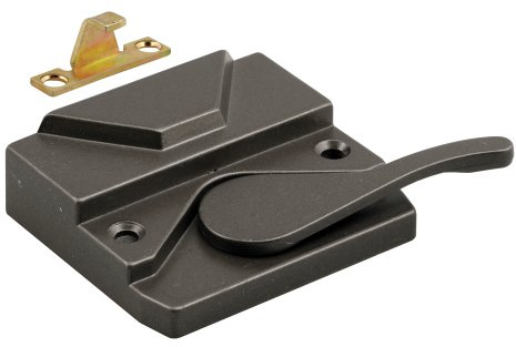 Prime-Line H 3573 Diecast Bronze, Right Handed Vinyl or Wood Casement Lock (Single Pack)