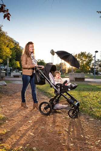 Soporte Sombrilla Bebe Universal Porta Parasol Carro Carrito y Silla de Ruedas Con Muelle Sujeta Firmemente Accesorio Ajustable y Fácil de Instalar Ideal para Protección Solar (XL 29-38 MM)