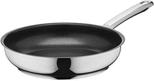 Silit Calabria - Padella per cottura a induzione, 24 cm, in acciaio inox, con manico in acciaio inox, resistente al forno, per una cottura delicata