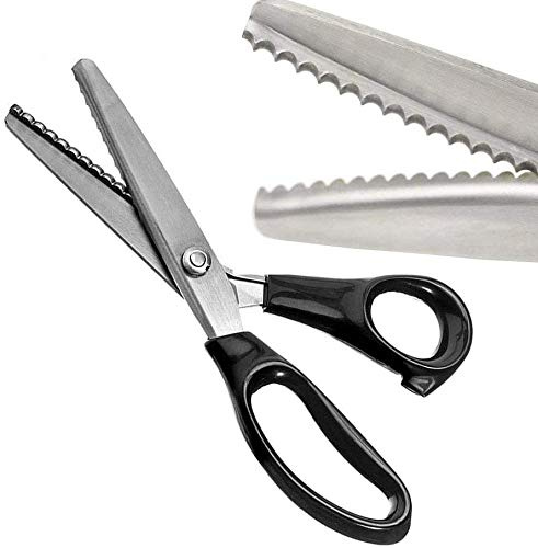 Soskakiist KimDaro Zickzackscheren-Set, 22,9 cm Griff, Profi-Edelstahl, Schneiderschere, Nähschere