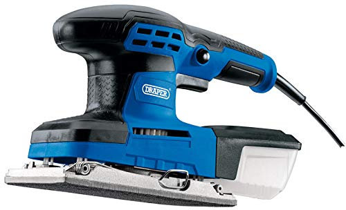 Draper 260W 1/3 Sheet Sander with Dust Collection Box Plus 3 Assorted Grit Sanding Sheets