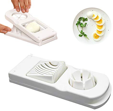 Cortador de huevos 2 en 1, cortador de huevos universal, alambre de corte de acero inoxidable, divisor de huevos, utensilios de cocina para cortar huevos, se utiliza para cortar huevos, champiñones