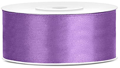 Satinband Polyester Schleifenband Seidenband Geschenkband 6/12/25/38/50/100 mm x 25 m (Größe 25mm x 25m - Farbe Lavendel)