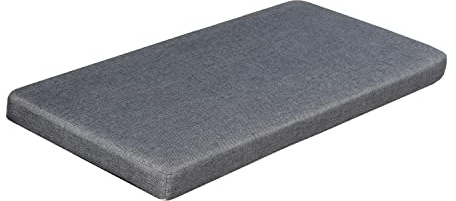 itenge Bay Window Seat Cushions Indoor Furniture 30x14 Inch No Slip Washable Piano Bench Cushion with Zipper, Dark Grey