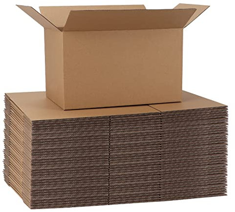 HORLIMER 40 Stück Faltkartons Versandkartons 254x153x153 mm, Stabile Kleine Kartons aus Wellpappe für Gegenstände, Spielzeug, Schreibwaren, Weihnachtspäckchen und Kartonversand