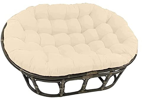 Doppel Papasansessel Kissen,Polster für Papasansessel,Hängesessel Kissen,Auflage,Wasserdichtes Schaukelstuhlkissen,Ersatzpolster Papasan,(Keine Stühle)Weiß,170x120cm(Size:170x120cm,Color:Beige)