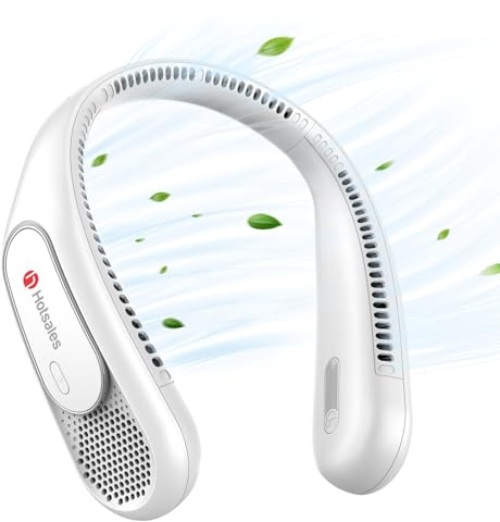 Hotsales Ventilador de cuello, manos libres, sin aspas, portátil, recargable, 6000 mAh, funciona con pilas, ventilador personal portátil, ventilador de cuello de enfriamiento, 3 velocidades, sin