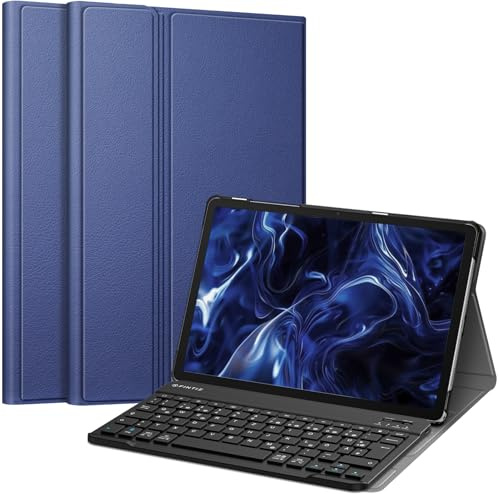 FINTIE Tastatur Hülle für Samsung Galaxy Tab A11+ Plus/Tab A9+ Plus 11 Zoll | Magnetisch Abnehmbare Deutsches QWERTZ-Layout Bluetooth Tastatur, Verstellbarer Ständer, Dunkelblau